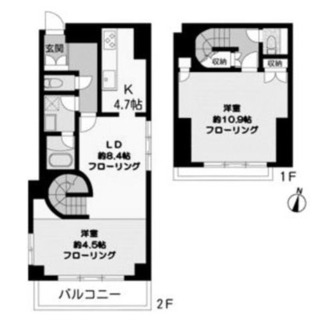 東京都新宿区中落合１丁目 賃貸マンション 2LDK