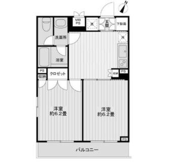 東京都中野区上鷺宮１丁目 賃貸マンション 2DK